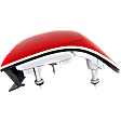 Passenger Side, Outer Tail Light, without Bulb, Halogen, Red Lens