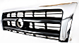 Grille Assembly, Chrome Shell with Painted Dark Silver Insert