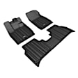 E1AD07901809 Front and Rear Molded Floor Liner, Black Made of Thermoplastic