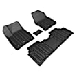 E1KA07101809 Front and Rear Molded Floor Liner, Black Made of Thermoplastic