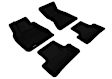 L1AD00901509 Front and Rear KAGU All-Weather Custom Fit Series Molded Floor Liner, Black Made of Rubber