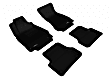 L1AD02201509 Front and Rear KAGU All-Weather Custom Fit Series Molded Floor Liner, Black Made of Rubber