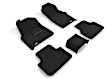 2018 Audi Q7 - MAXpider ELEGANT Series, Front and Second Row, Black, Molded Floor Liner, Sport Utility; 1st/2nd Row, Made of Rubber