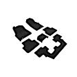 L1AD04104709 Front, Second and Third Row ELEGANT Series Molded Floor Liner, Black Made of Rubber