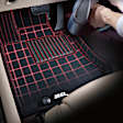 L1AD04104709 Front, Second and Third Row ELEGANT Series Molded Floor Liner, Black Made of Rubber