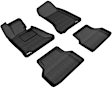 L1BM05001509 Front and Rear KAGU All-Weather Custom Fit Series Molded Floor Liner, Black Made of Rubber