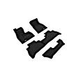 L1BM10704709 Front, Second and Third Row ELEGANT Series Molded Floor Liner, Black Made of Rubber