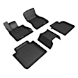 2025 BMW i7 - Black, Front and Rear, Molded Floor Liner, BATTERY EV (EV/BEV), Sedan, Made of Rubber
