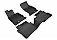 L1CD01701509 Front and Rear KAGU All-Weather Custom Fit Series Molded Floor Liner, Black Made of Rubber