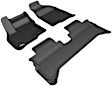 L1CH08701509 Front and Rear KAGU All-Weather Custom Fit Series Molded Floor Liner, Black Made of Rubber
