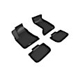 L1CY00401509 Front and Rear KAGU Series Molded Floor Liner, Black Made of Rubber