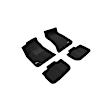L1CY00404709 Front and Rear ELEGANT Series Molded Floor Liner, Black Made of Rubber