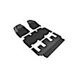 L1CY00701509 Front, Second and Third Row KAGU Series Molded Floor Liner, Black Made of Rubber