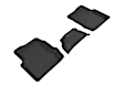 L1FA00521509 Second Row KAGU All-Weather Custom Fit Series Molded Floor Liner, Black Made of Rubber