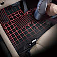 L1FR01301509 Front and Second Row KAGU Series Molded Floor Liner, Black Made of Rubber