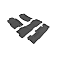 L1FR03501509 Front, Second and Third Row KAGU Series Molded Floor Liner, Black Made of Rubber