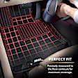 2013 Ford Fusion - KAGU All-Weather Custom Fit Series, Front and Second Row, Black, Molded Floor Liner, Made of Rubber