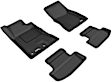 L1FR08501509 Front and Rear KAGU All-Weather Custom Fit Series Molded Floor Liner, Black Made of Rubber