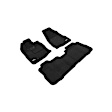 L1GM00504709 Front and Rear ELEGANT Series Molded Floor Liner, Black Made of Rubber