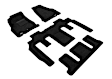 L1GM01304709 Front, Second and Third Row MAXpider ELEGANT Series Molded Floor Liner, Black Made of Rubber