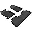 L1HD01201509 Front and Rear MAXpider KAGU Series Molded Floor Liner, Black Made of Rubber