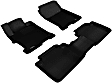 L1HD04801509 Front and Second Row KAGU All-Weather Custom Fit Series Molded Floor Liner, Black Made of Rubber