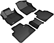 L1HD09801509 Front and Rear KAGU All-Weather Custom Fit Series Molded Floor Liner, Black Made of Rubber