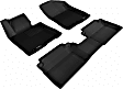 L1HY01801509 Front and Rear KAGU All-Weather Custom Fit Series Molded Floor Liner, Black Made of Rubber