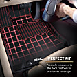 2016 Hyundai Sonata - Front and Second Row Molded Floor Liner, Black, Made of Rubberized/Thermoplastic, KAGU All-Weather Custom Fit Series