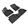 L1HY13801509 Front and Rear Molded Floor Liner, Black Made of Rubber