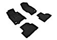 L1IN00604709 Front and Rear MAXpider ELEGANT Series Molded Floor Liner, Black Made of Rubber