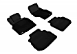 L1IN01401509 Front and Rear KAGU All-Weather Custom Fit Series Molded Floor Liner, Black Made of Rubber