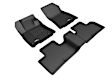 L1IN03101509 Front and Rear KAGU All-Weather Custom Fit Series Molded Floor Liner, Black Made of Rubber