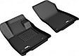 L1IN03111509 Front and Rear KAGU All-Weather Custom Fit Series Molded Floor Liner, Black Made of Rubber