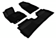 L1KA01701509 Front and Rear KAGU All-Weather Custom Fit Series Molded Floor Liner, Black Made of Rubber