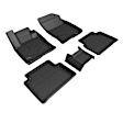 L1LC01601509 Front and Rear Molded Floor Liner, Black Made of Rubber