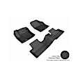 L1LR00601509 Front and Rear KAGU Series Molded Floor Liner, Black Made of Rubber