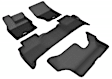 L1LR02401509 Front, Second and Third Row KAGU All-Weather Custom Fit Series Molded Floor Liner, Black Made of Rubber