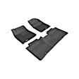 L1LX02701509 Front and Rear KAGU Series Molded Floor Liner, Black Made of Rubber
