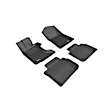 L1LX03001509 Front and Rear KAGU Series Molded Floor Liner, Black Made of Rubber