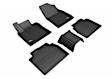 L1LX06301509 Front and Rear KAGU All-Weather Custom Fit Series Molded Floor Liner, Black Made of Rubber