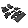 L1LX09001509 Front, Second and Third Row Molded Floor Liner, Black Made of Rubber