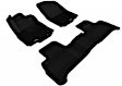 L1MB02901509 Front and Rear KAGU All-Weather Custom Fit Series Molded Floor Liner, Black Made of Rubber