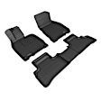 L1MB17201509 Front and Second Row Molded Floor Liner, Black Made of Rubber