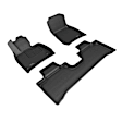 L1MB18301509 Front and Rear Molded Floor Liner, Black Made of Rubber