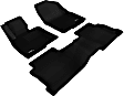 L1MZ04001509 Front and Rear KAGU All-Weather Custom Fit Series Molded Floor Liner, Black Made of Rubber