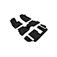 L1MZ05704709 Front, Second and Third Row ELEGANT Series Molded Floor Liner, Black Made of Rubber