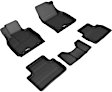 2019 Mazda 3 - KAGU All-Weather Custom Fit Series, Front and Second Row, Black, Molded Floor Liner, Made of Rubber
