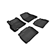 L1NS04901509 Front and Rear KAGU Series Molded Floor Liner, Black Made of Rubber
