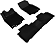 L1NS06801509 Front and Rear KAGU All-Weather Custom Fit Series Molded Floor Liner, Black Made of Rubber
